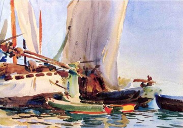 Barco Giudecca John Singer Sargent acuarela Pinturas al óleo